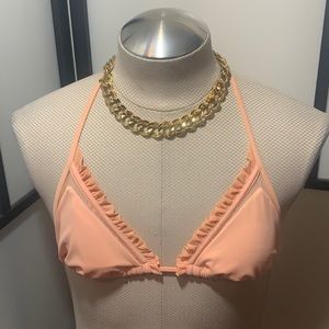 Victoria's Secret Bikini Top ONLY Peach SM A0043
